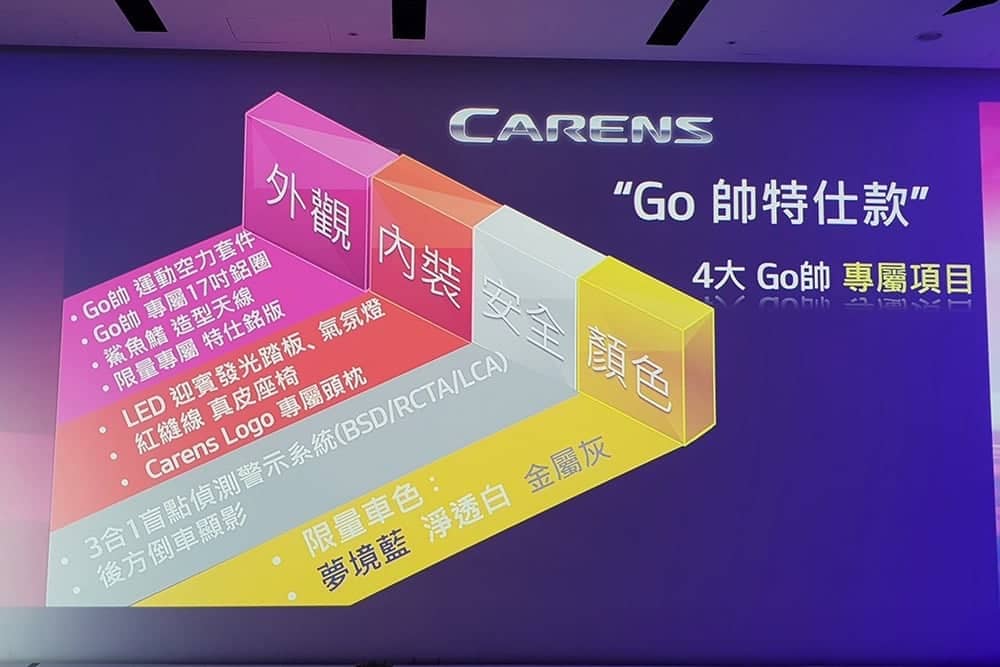 KIA台灣總代理森那美起亞汽車推出KIA Carens GO帥特仕款車款 汽油版85.9萬、柴油版93.9萬 4 1523982222 f8bdbc383f628b05dd56ec3bdca7601e