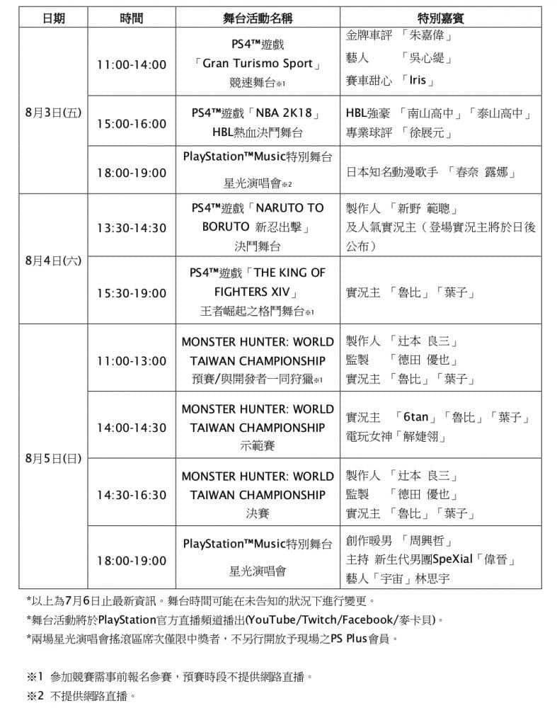 2018年PlayStation遊戲娛樂嘉年華舞台活動公開、星光演場會人氣歌手開唱! 3 1530944730 ccfb4ea56c40f0a41c897449a16453c8