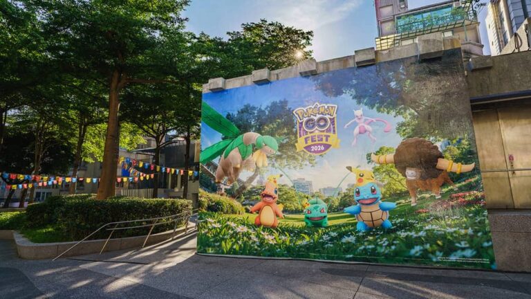 寶可夢粉絲衝了「Pokémon GO Fest 2026：全球」心中山線形公園超夢造景搶先看