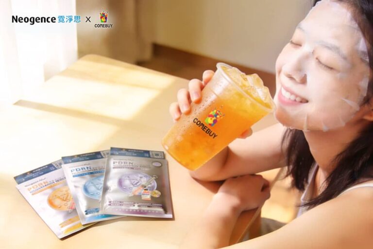 COMEBUY再聯手霓淨思！限定打造聯名杯身、買指定果茶送面膜