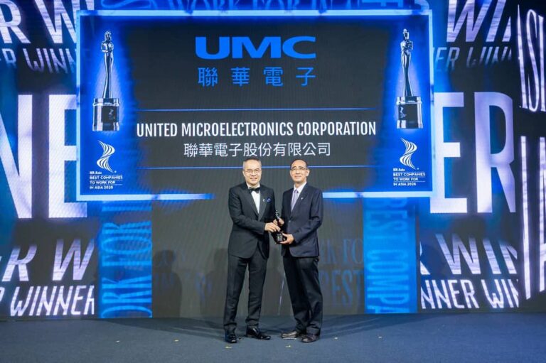 以人為本卓越職場！聯華電子三度榮獲HR Asia亞洲最佳企業雇主獎