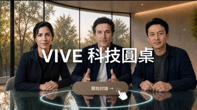 宏達電推出VIVE Roundtable AI專家團隊互動平台 集結跨領域專家即時討論、開啟多元觀點的全新AI體驗