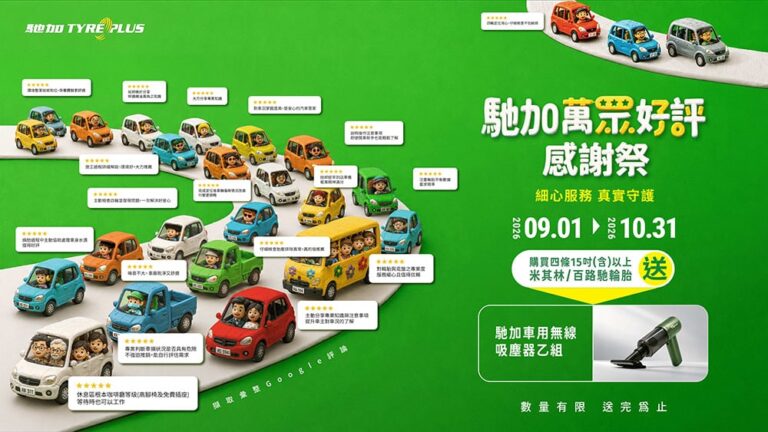 馳加年度「萬眾好評感謝祭」開跑！車主票選必用神物免費送